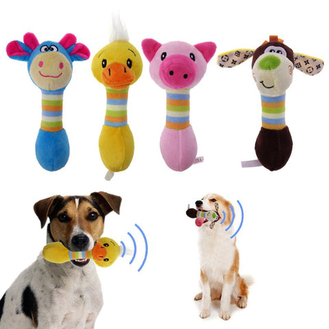Cute Pet Dog Toys Chew Squeaker Animals Pet Toys Plush Puppy Honking Squirrel For Dogs Cat Chew Squeak Toy Dog Goods